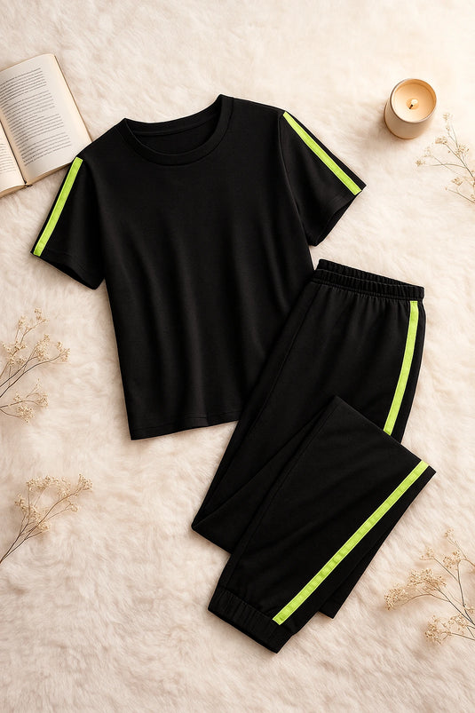 GREEN BLACK GYM SUIT
