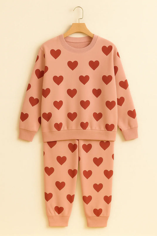 Winter Pink Dilbar Co-Ord Set Night Suit