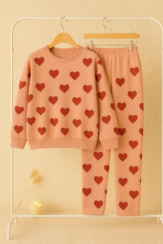 Winter Pink Dilbar Co-Ord Set Night Suit