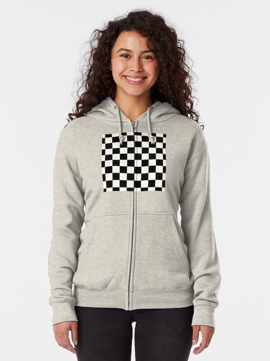 Op Art Psychedelic Checkerboard pattern Checkered Flag black