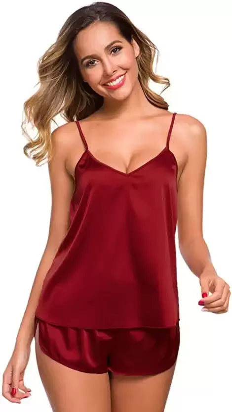 RED CAMI SETS FOR WOMEN